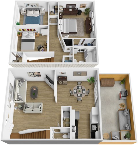 Floor plan for 3 beds, 1.5 baths, 1100 sqft
